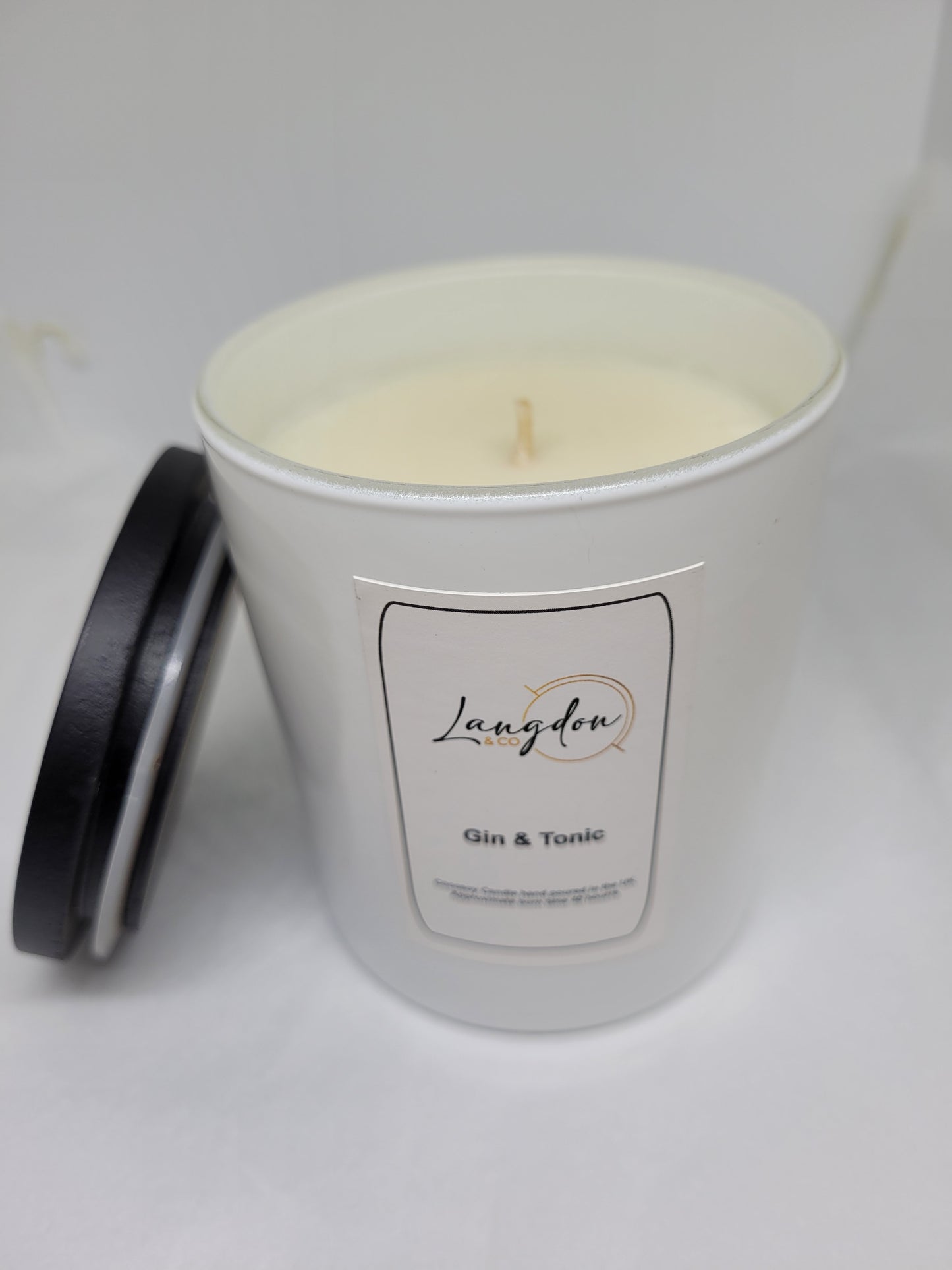 Gin and Tonic candle - White jar